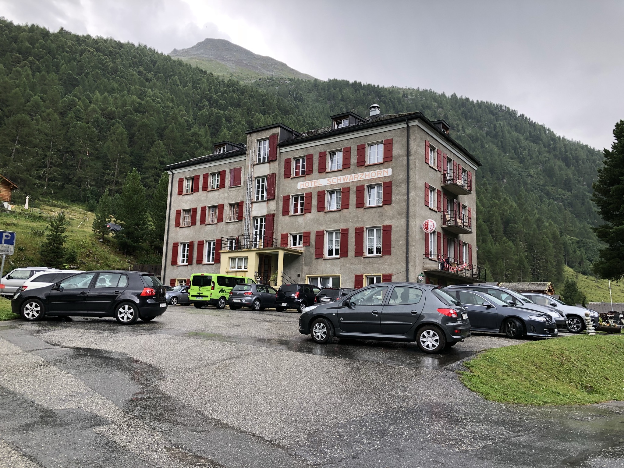 Hotel Schwarzhorn is right on the trail, making for a more convenient transition in the morning, but they only had dorm beds.