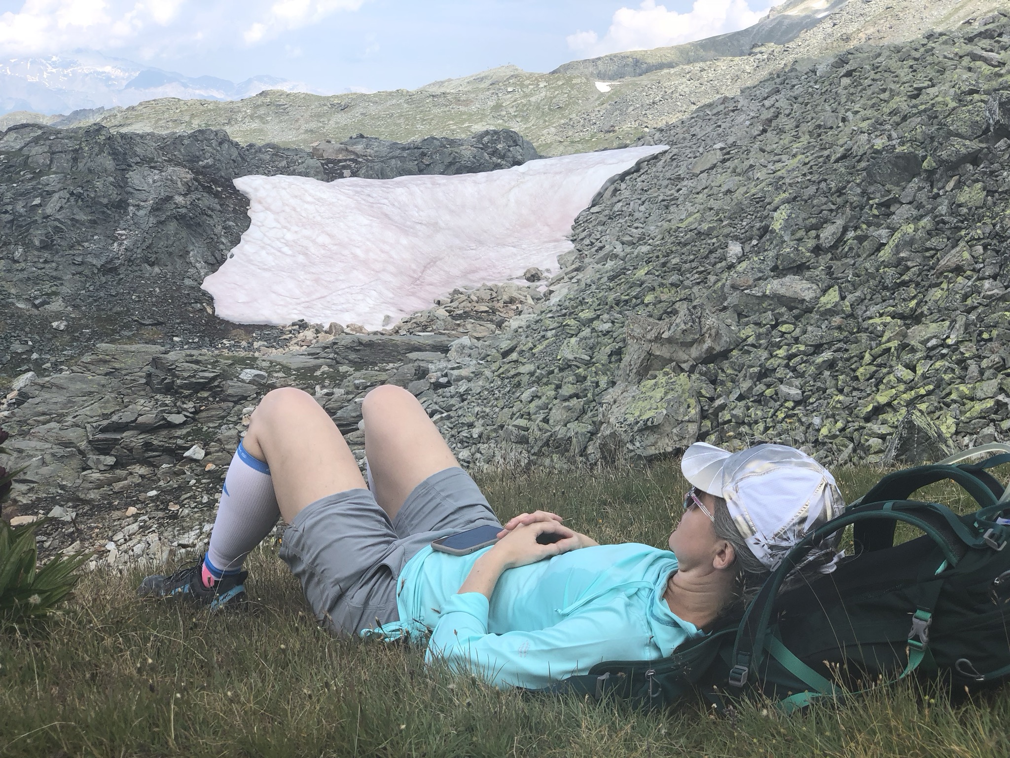 Even in August, there are patches of snow in the higher elevations.