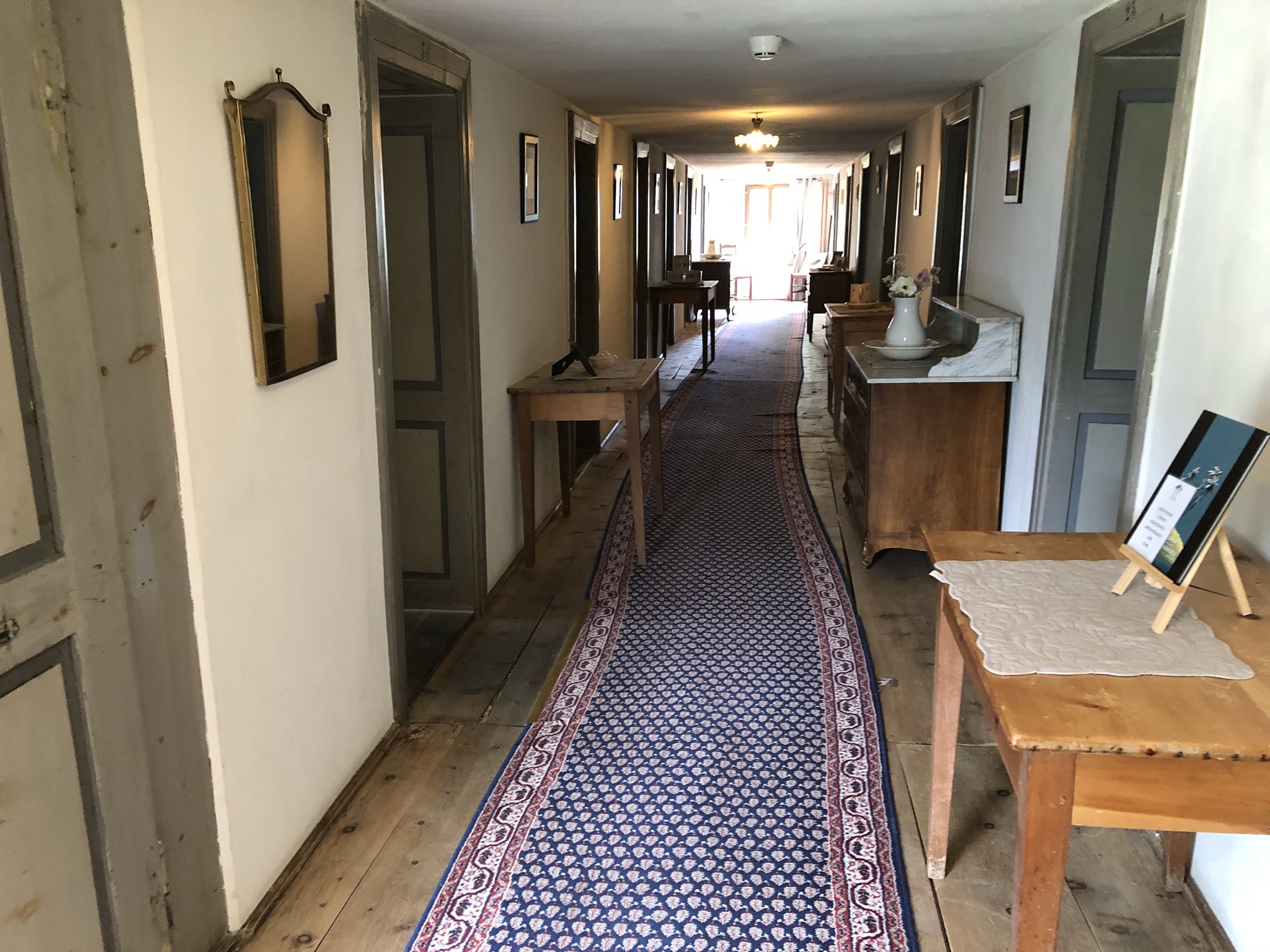 The hallways are creepy. This place was built before anyone had en-suite bathrooms.