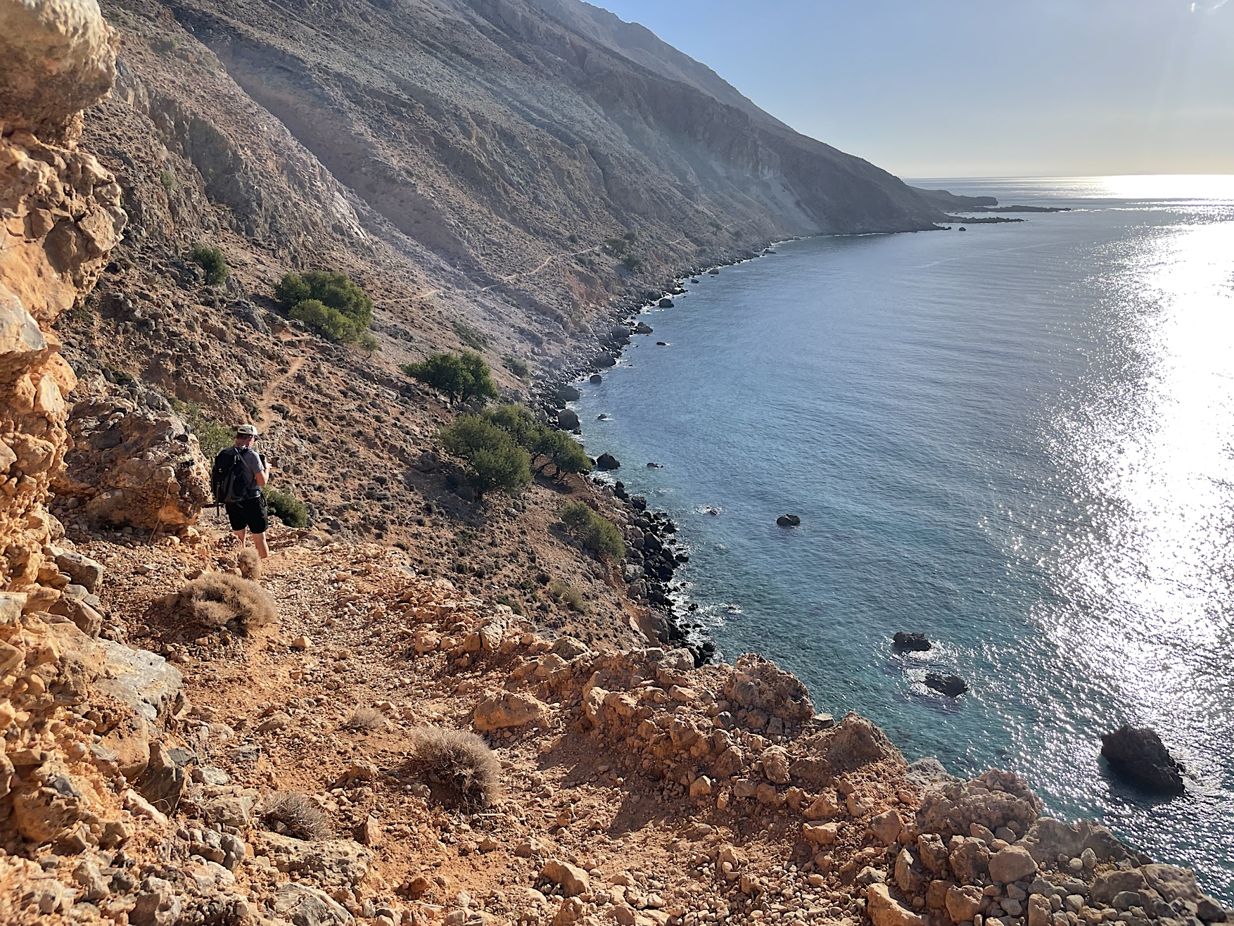 Hiking above the Libyan Sea turned out to be hot, dusty, sunbaked, and occasionally terrifying.