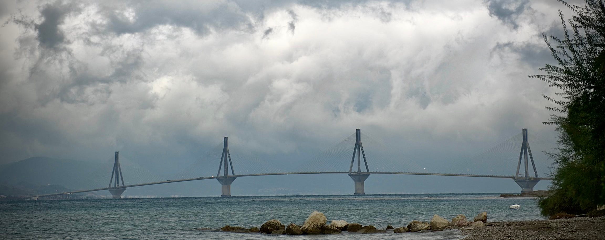 The cool bridge across the Gulf of Corinth at Patras.