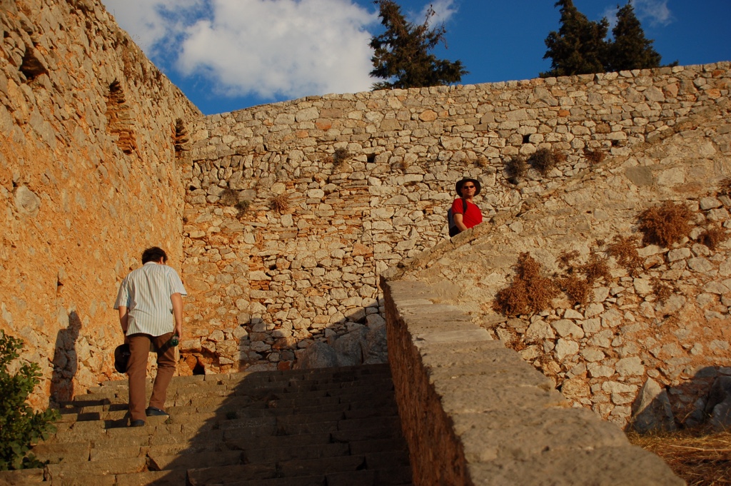 Chris and Manfred are almost at the top of the climb.