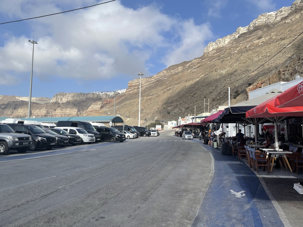 Ferry port parking, shockingly uncrowded