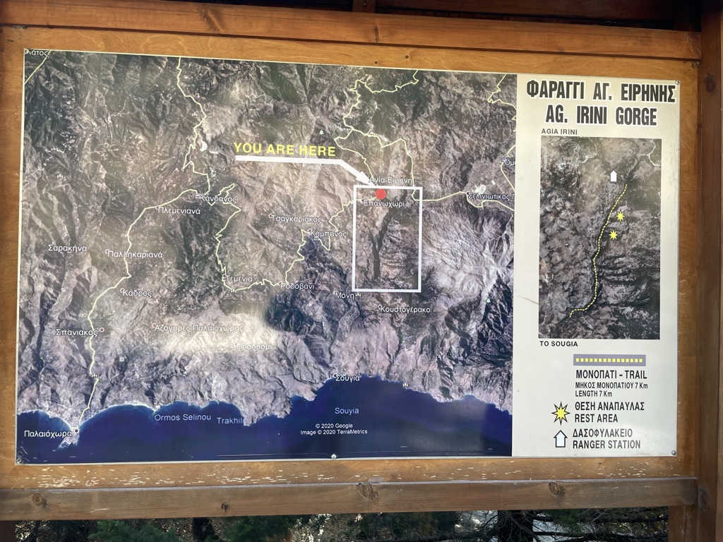 Map of Agia Irini and environs