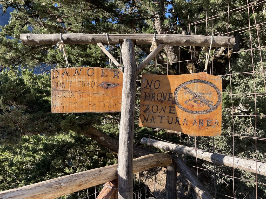 Samaria Gorge is a no-drone zone.