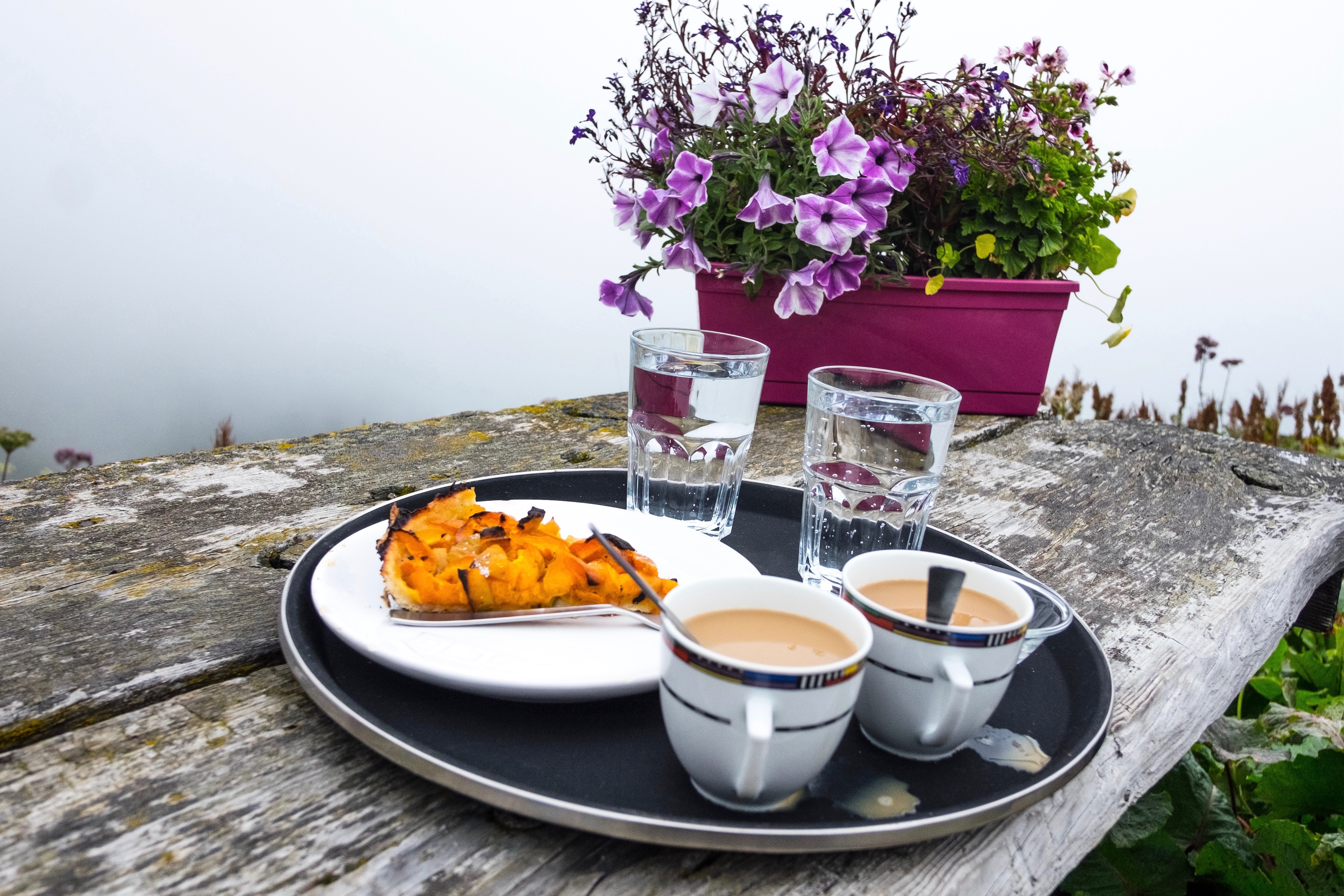 If it weren’t for the clouds, we could see down into Martigny.