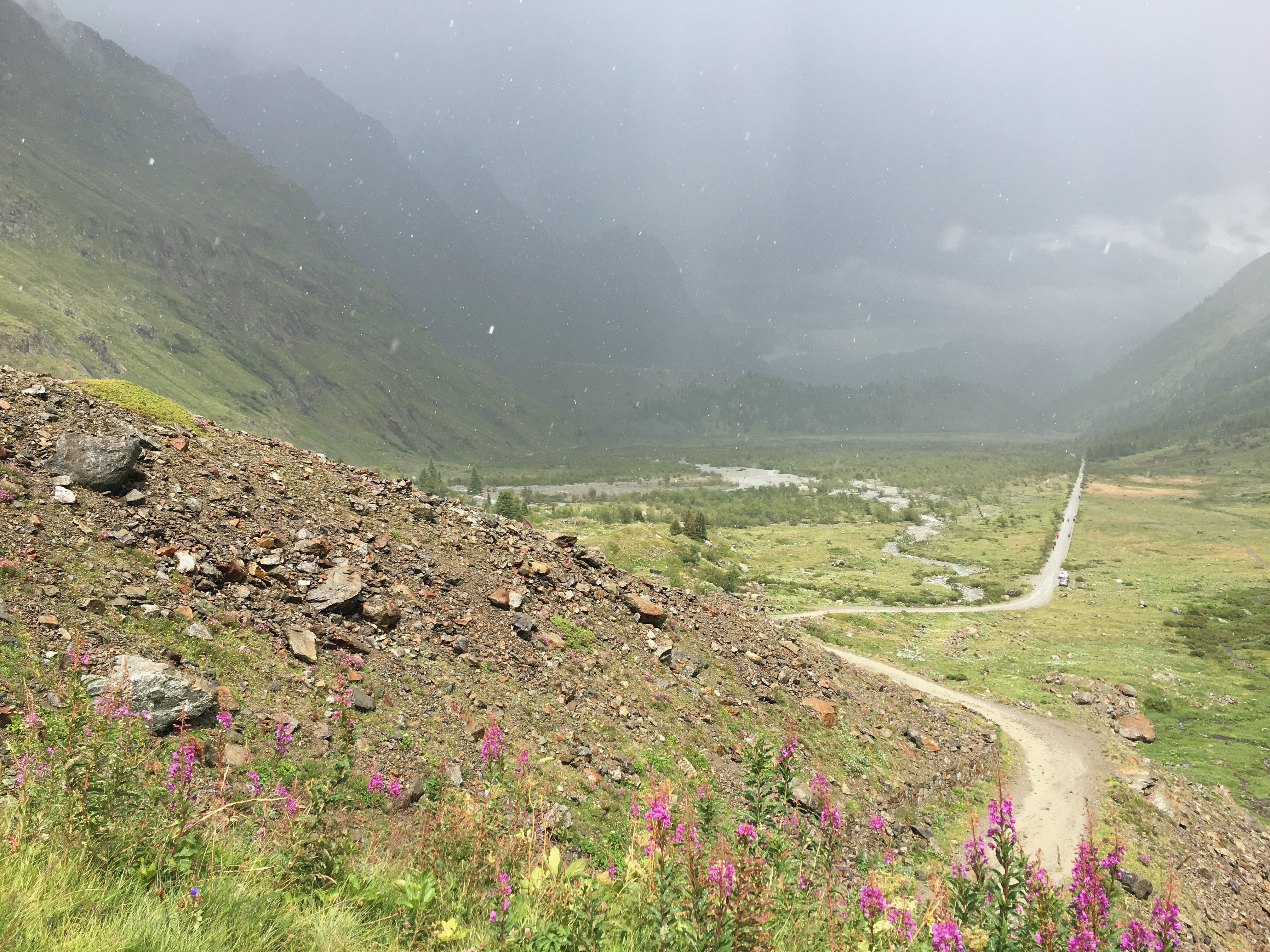 It rained the rest of the afternoon.