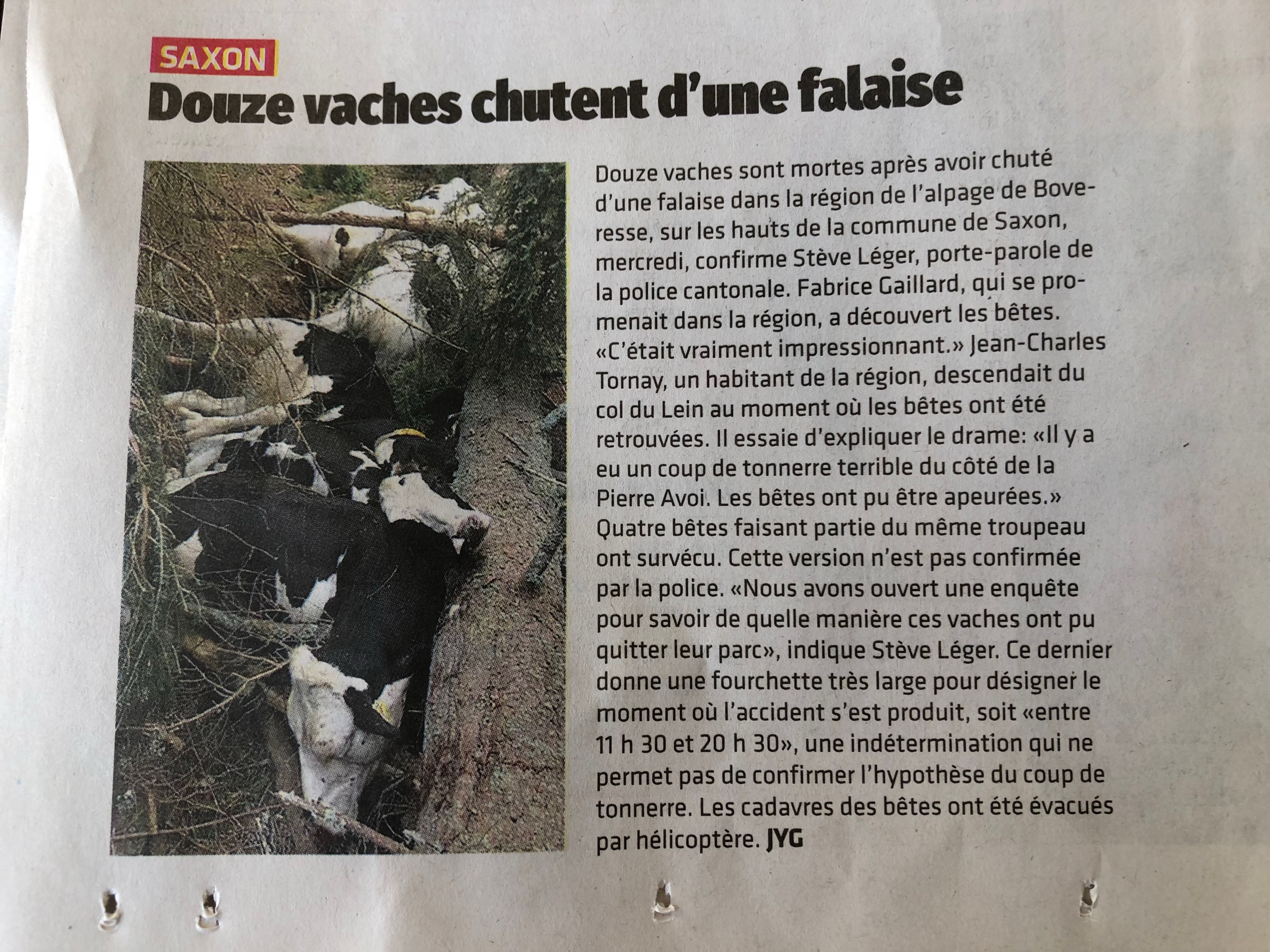 Big news in Valais.