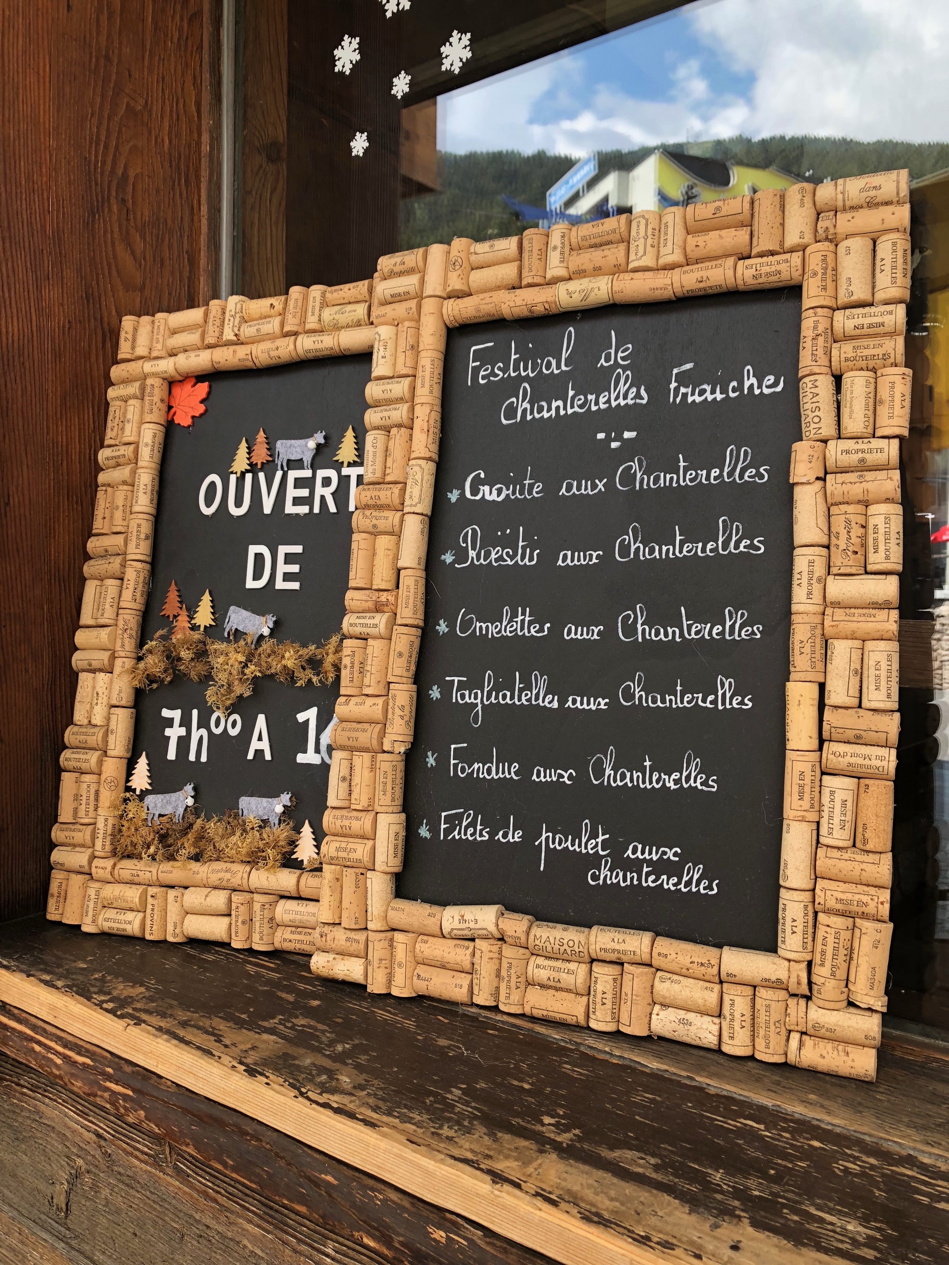 A typical summer menu in Verbier.