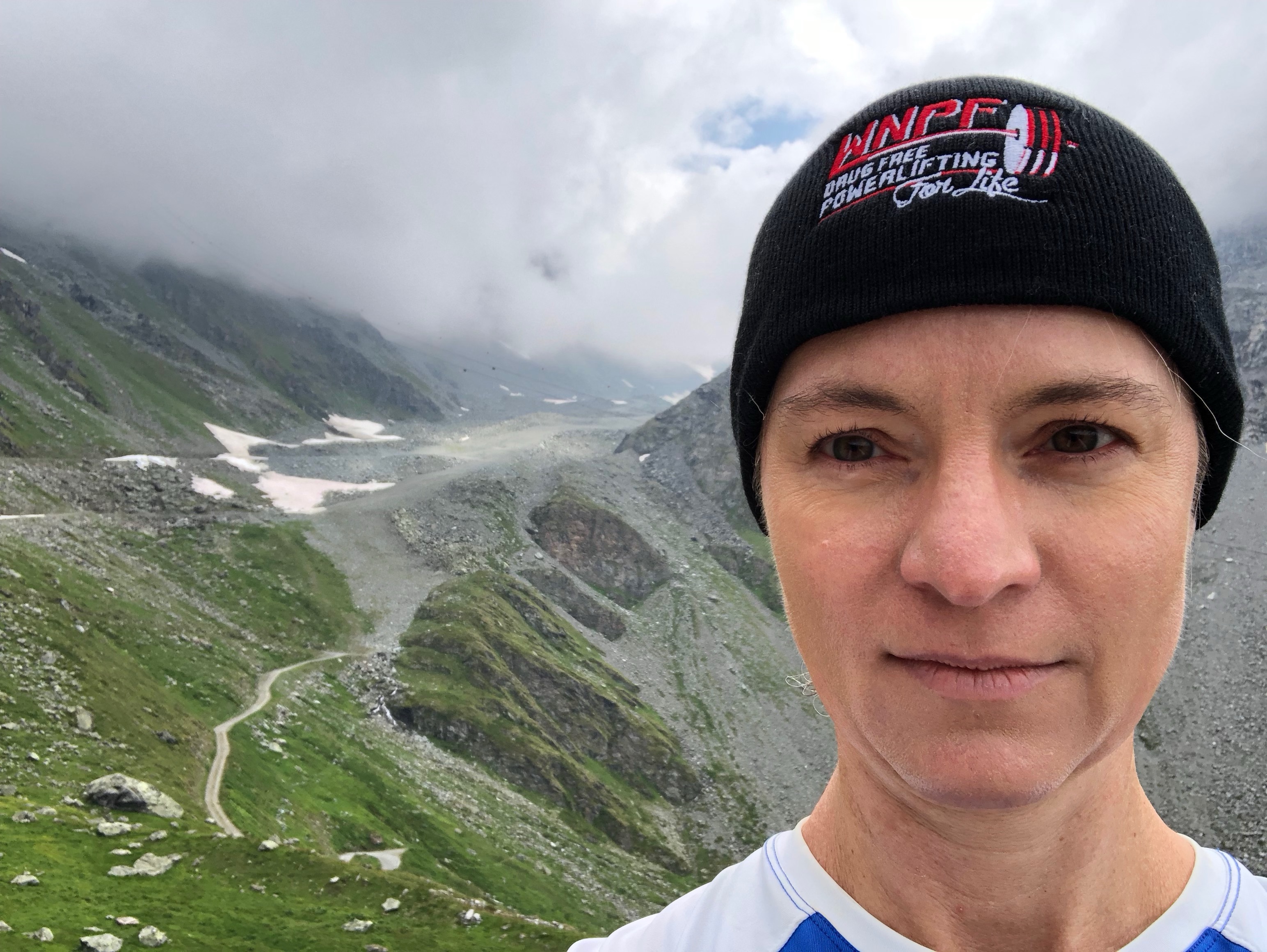 The path not taken – tomorrow we would’ve been walking straight into that gray stuff behind me.