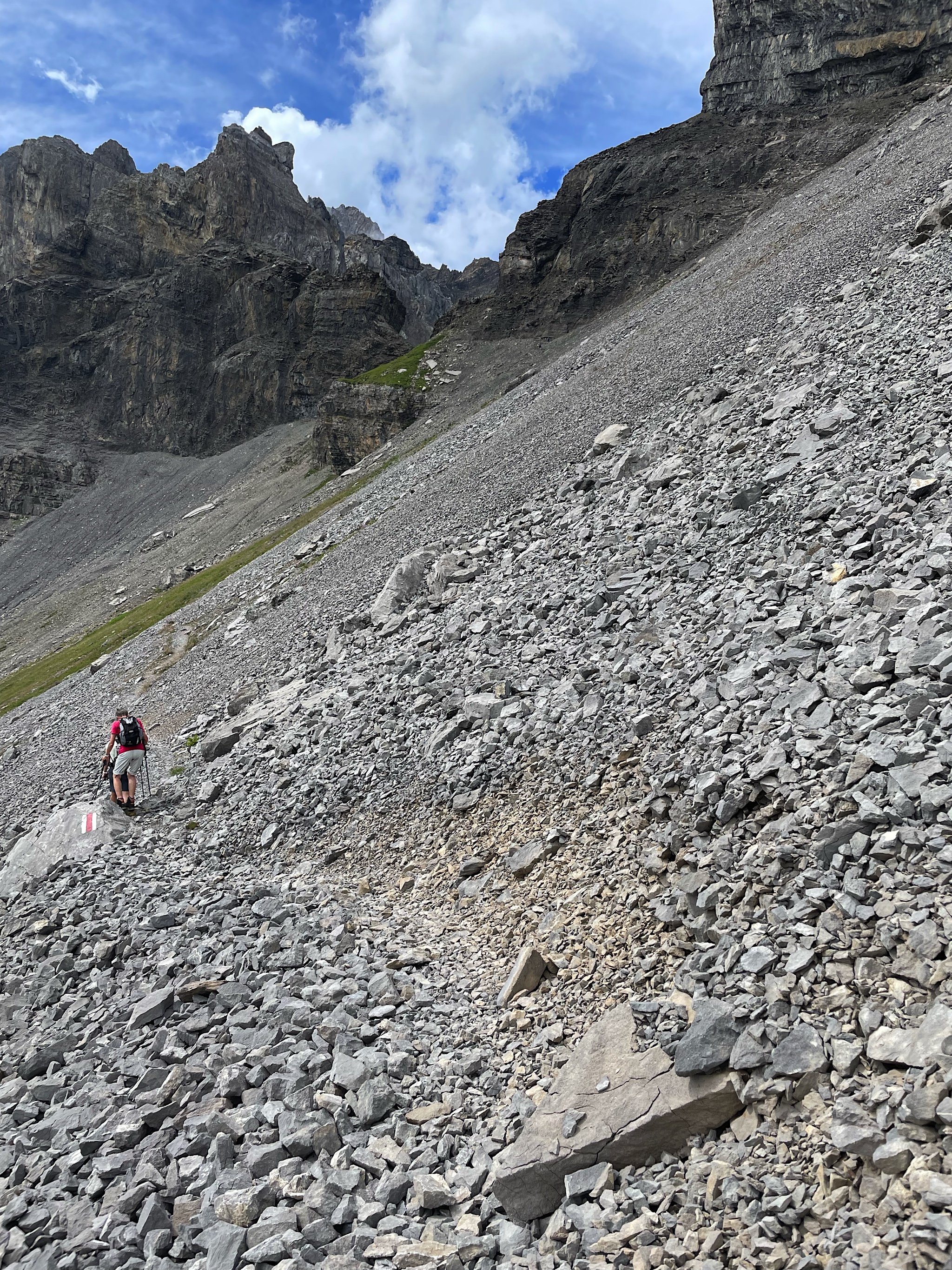 Now we’re in the ascent proper; it’s all scree and loose rock from here.