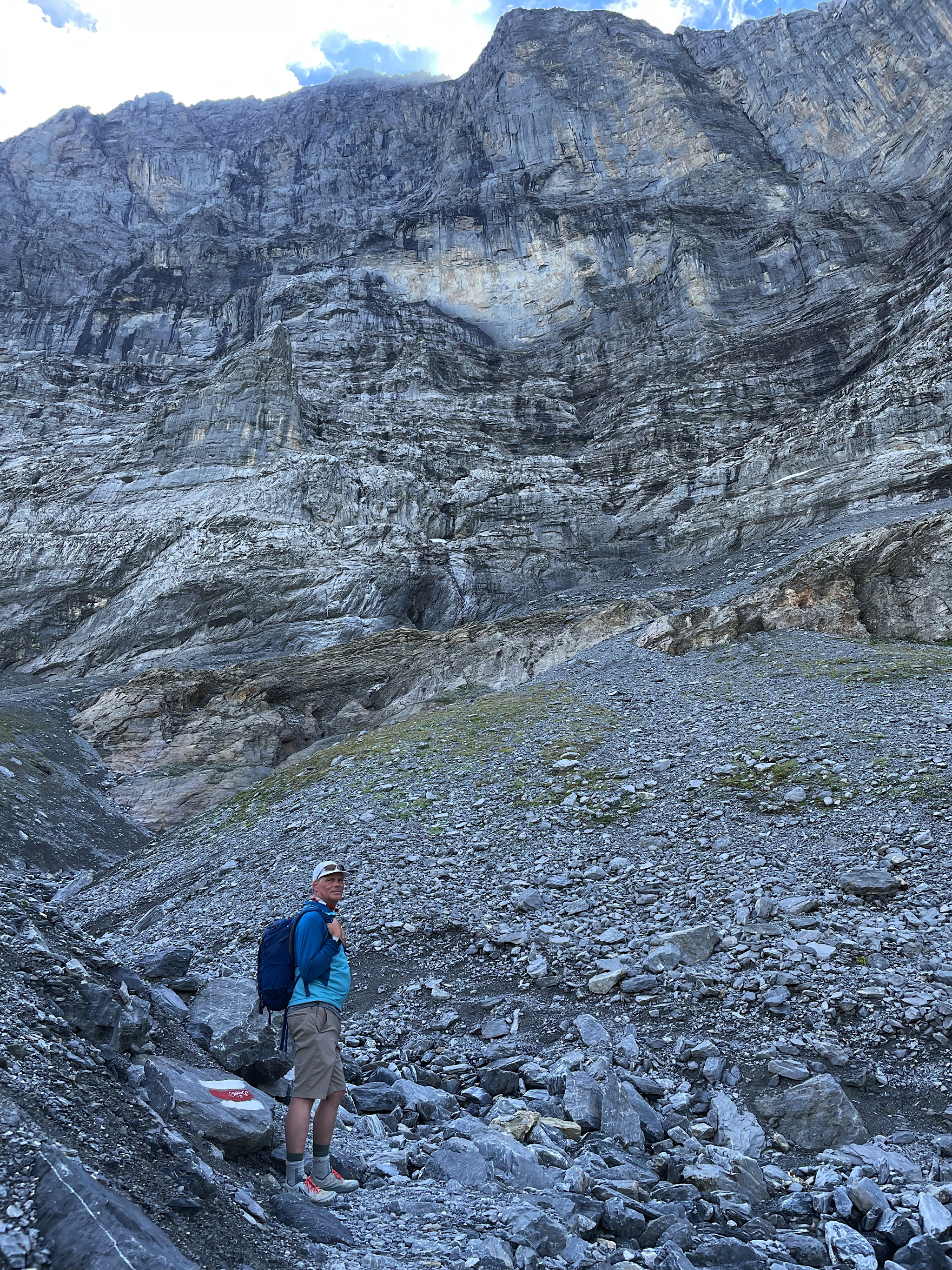 Right under the Nordwand! It looks so close, but it’s really a heck of a long way up to the top.