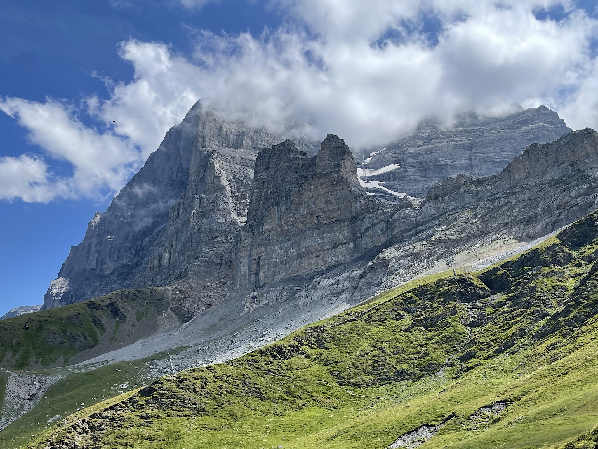 A view of the Eiger from the other side, with the Mönch to my right.