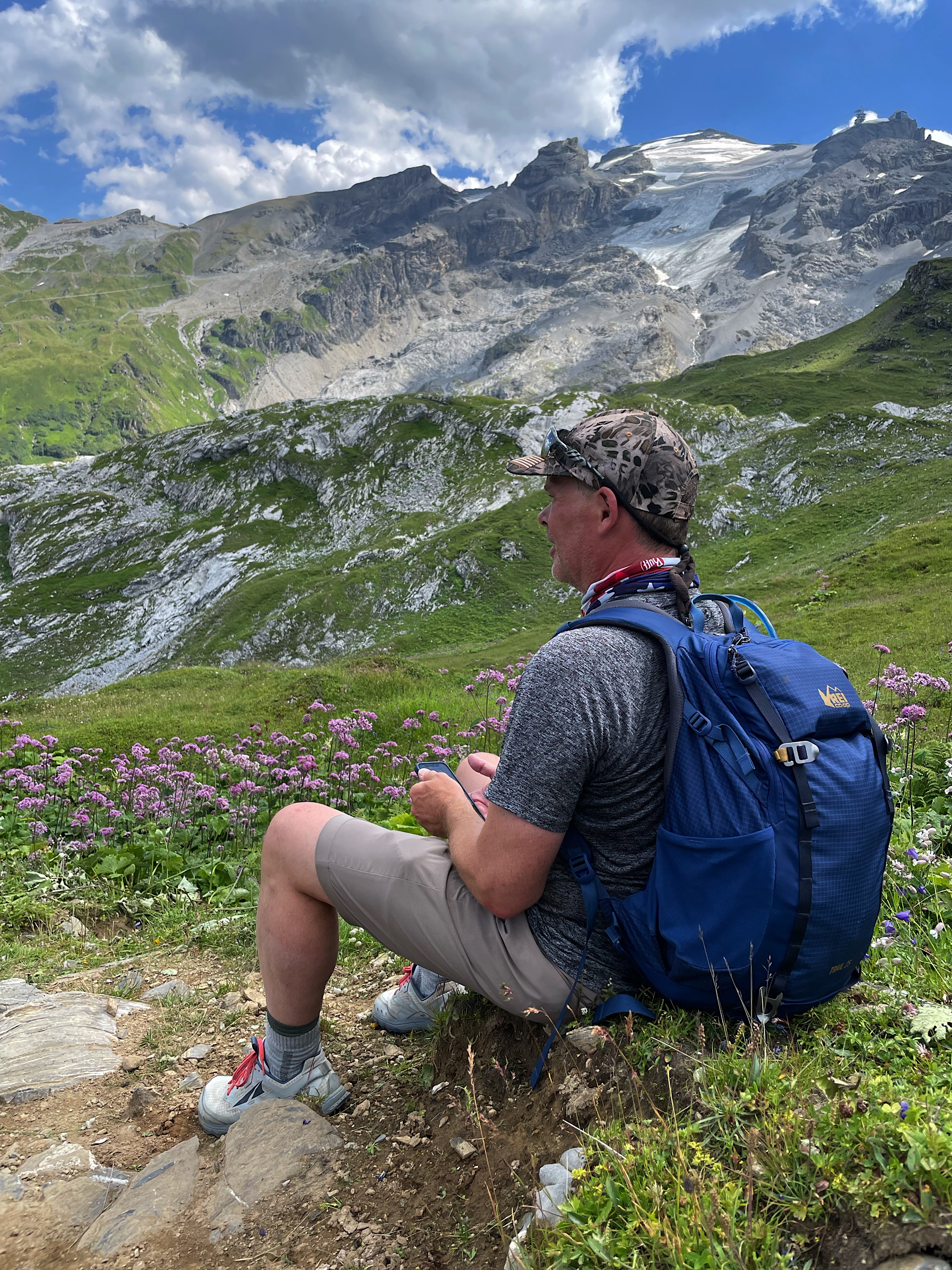 We had a great view of Titlis and the summit structure we’d visited the day before.