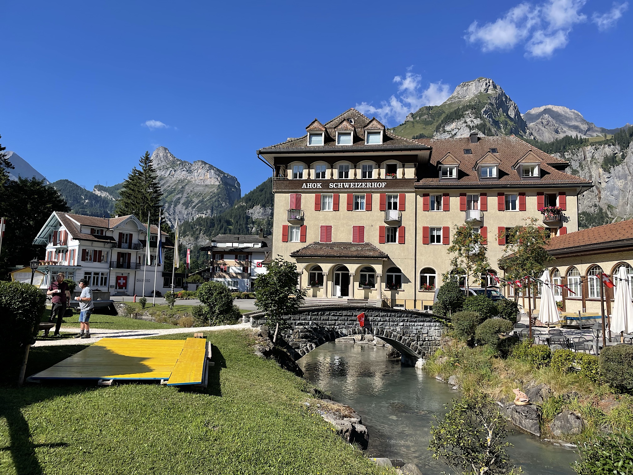 Scenic Kandersteg, much less hectic than Engelberg.