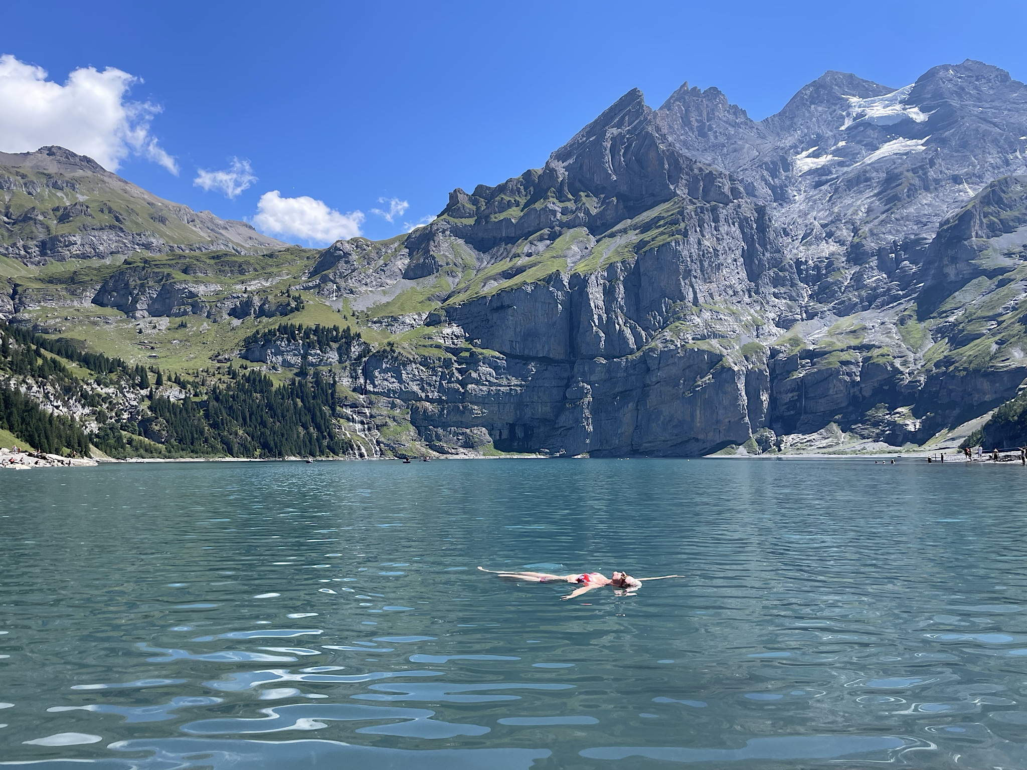 It felt EXTREMELY good to float on this lake with mountains all around.