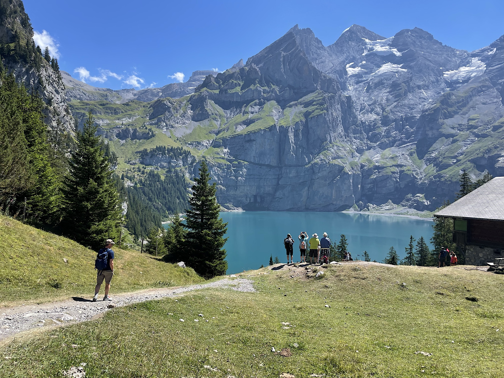 Walking back to the Oeschinensee, this time from above.