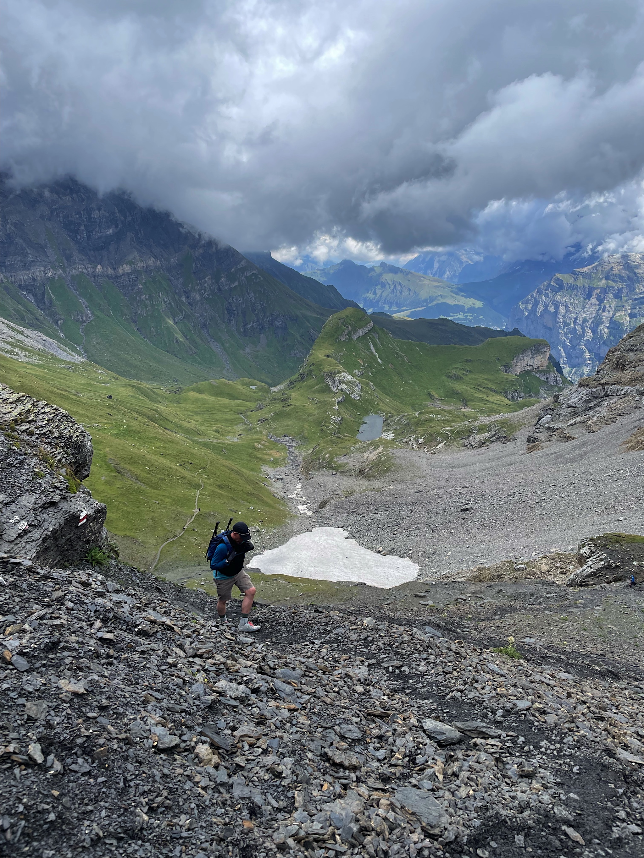 Chris making it up the steep climb.