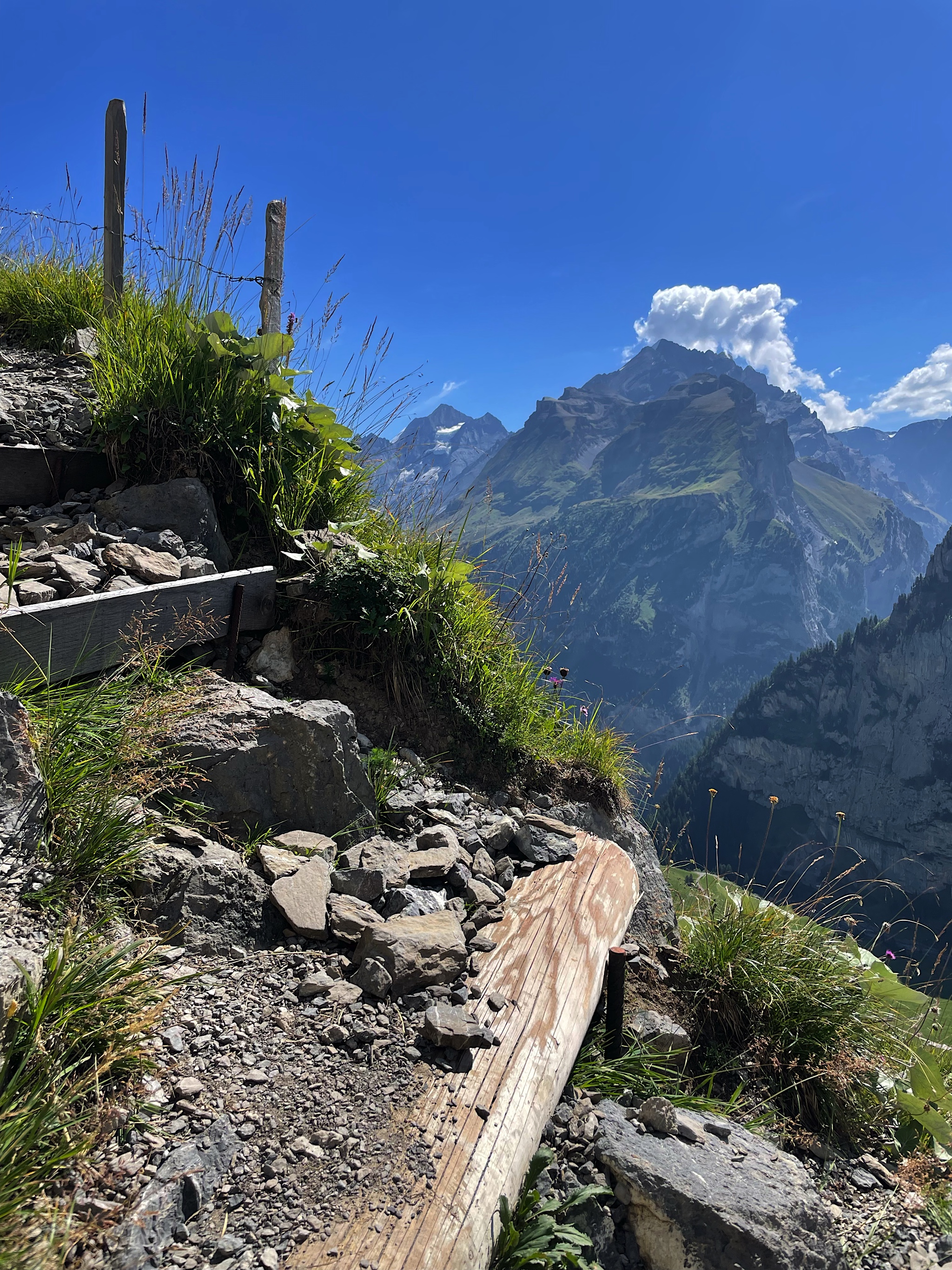 The trail is getting steep.