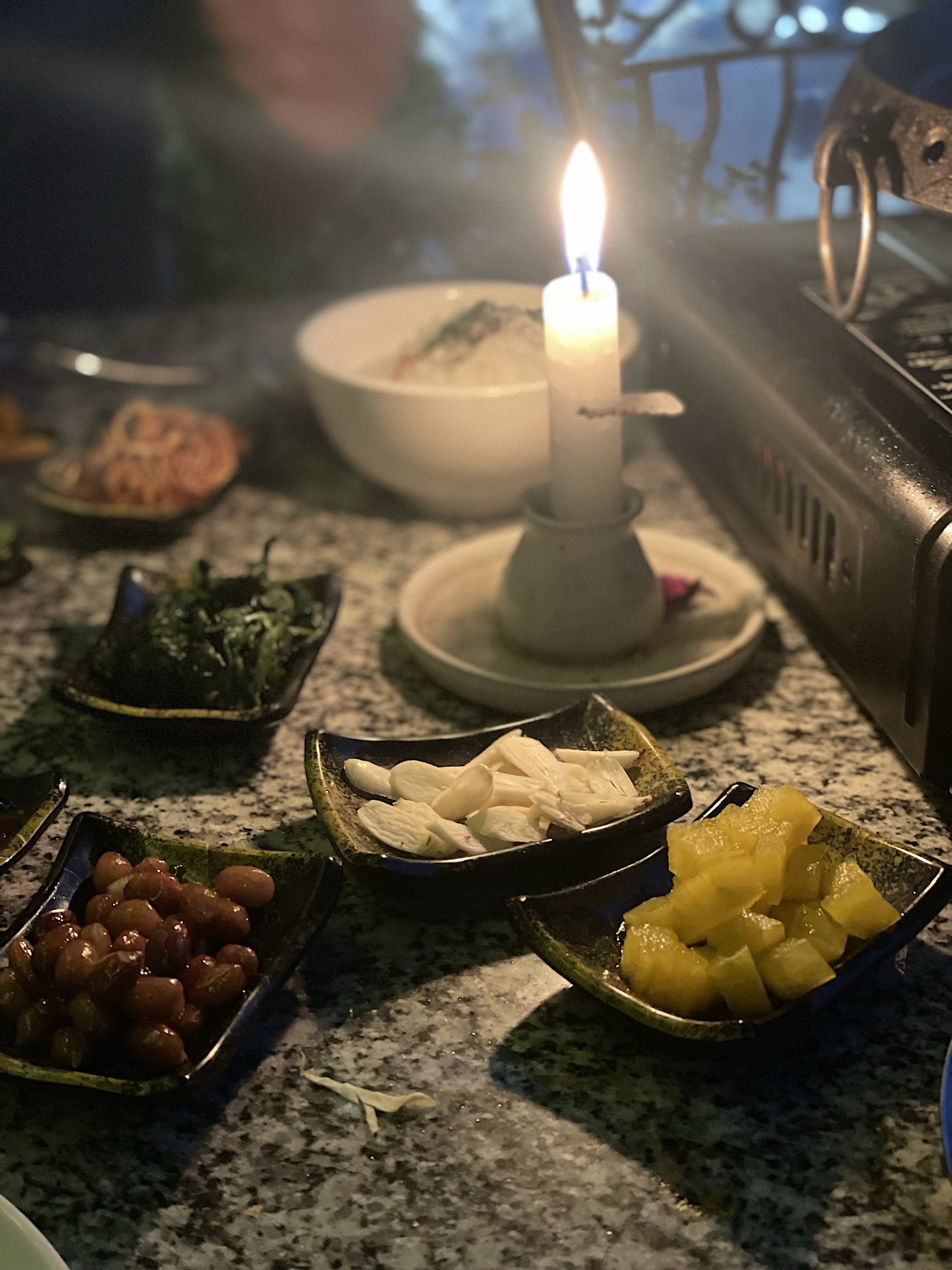 Our first dinner in Kathmandu.
